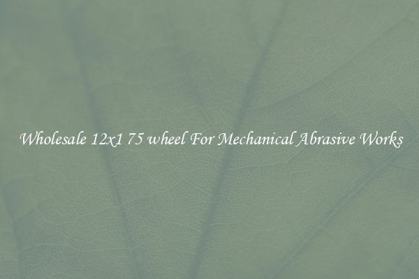 Wholesale 12x1 75 wheel For Mechanical Abrasive Works