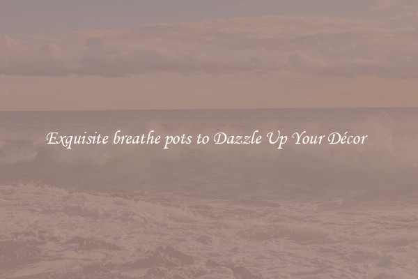 Exquisite breathe pots to Dazzle Up Your Décor  