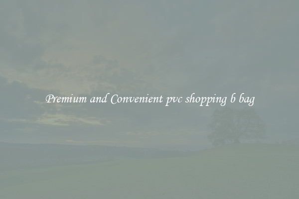 Premium and Convenient pvc shopping b bag