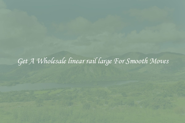 Get A Wholesale linear rail large For Smooth Moves