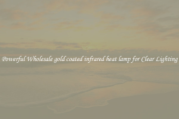 Powerful Wholesale gold coated infrared heat lamp for Clear Lighting