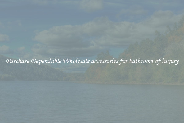 Purchase Dependable Wholesale accessories for bathroom of luxury