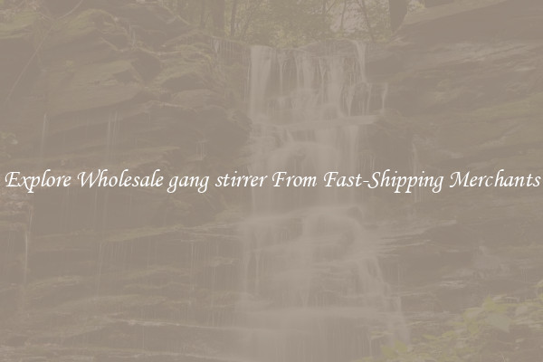 Explore Wholesale gang stirrer From Fast-Shipping Merchants
